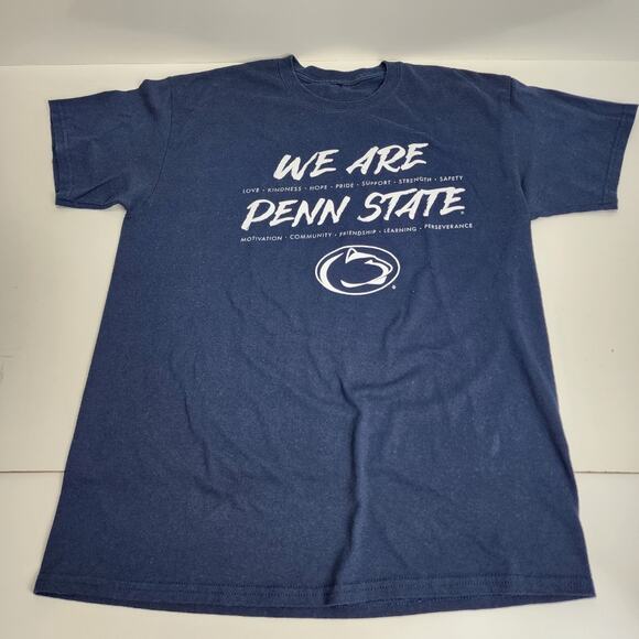NCAA "We Are" Penn State Nittany Lions Blue Short Sleeve T-Shirt Men's Size L - Picture 1 of 3